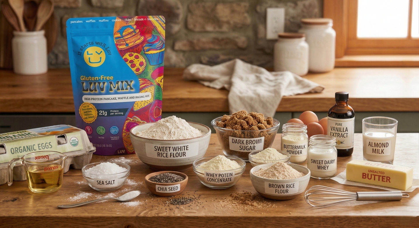Gluten-Free LUV High-Protein Pancake, Waffle, & Baking Mix